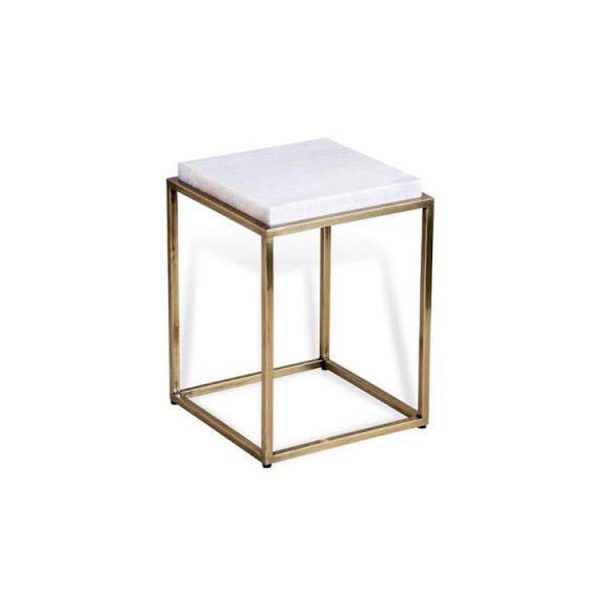 Square Brass Side Table